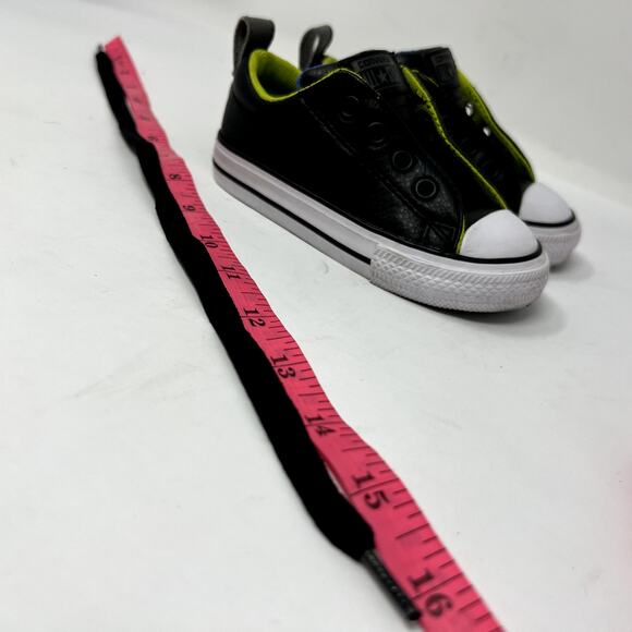 Converse All Star Sneakers Kids Size 6 Black & Green Chuck Taylor Extra Comfort - Picture 9 of 10